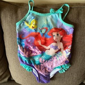 Toddler girls little mermaid Ariel swimsuit 4T
